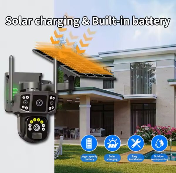 Caméra de Surveillance Solaire 4G 6K 12MP HD – Sécurité Sans Fil et Ultra HD | MrRobot.ma – Image 3