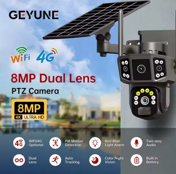 Caméra de Surveillance Solaire 4G 6K 12MP HD – Sécurité Sans Fil et Ultra HD | MrRobot.ma – Image 5